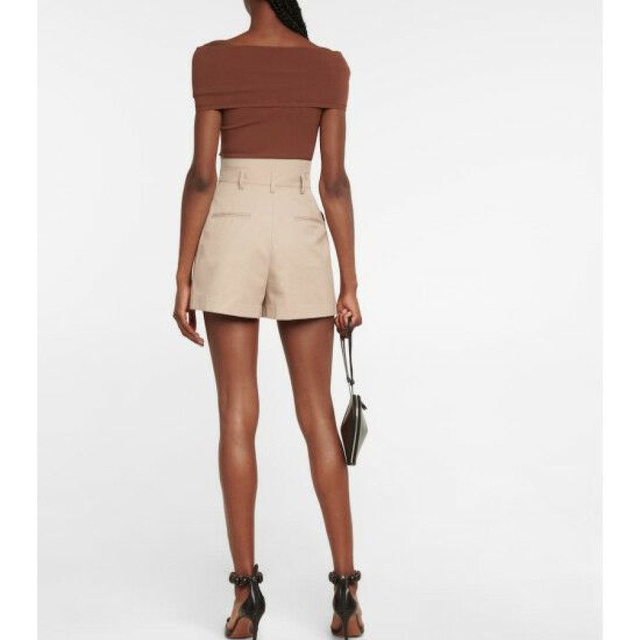 * Alaia Pleated High-Rise Shorts