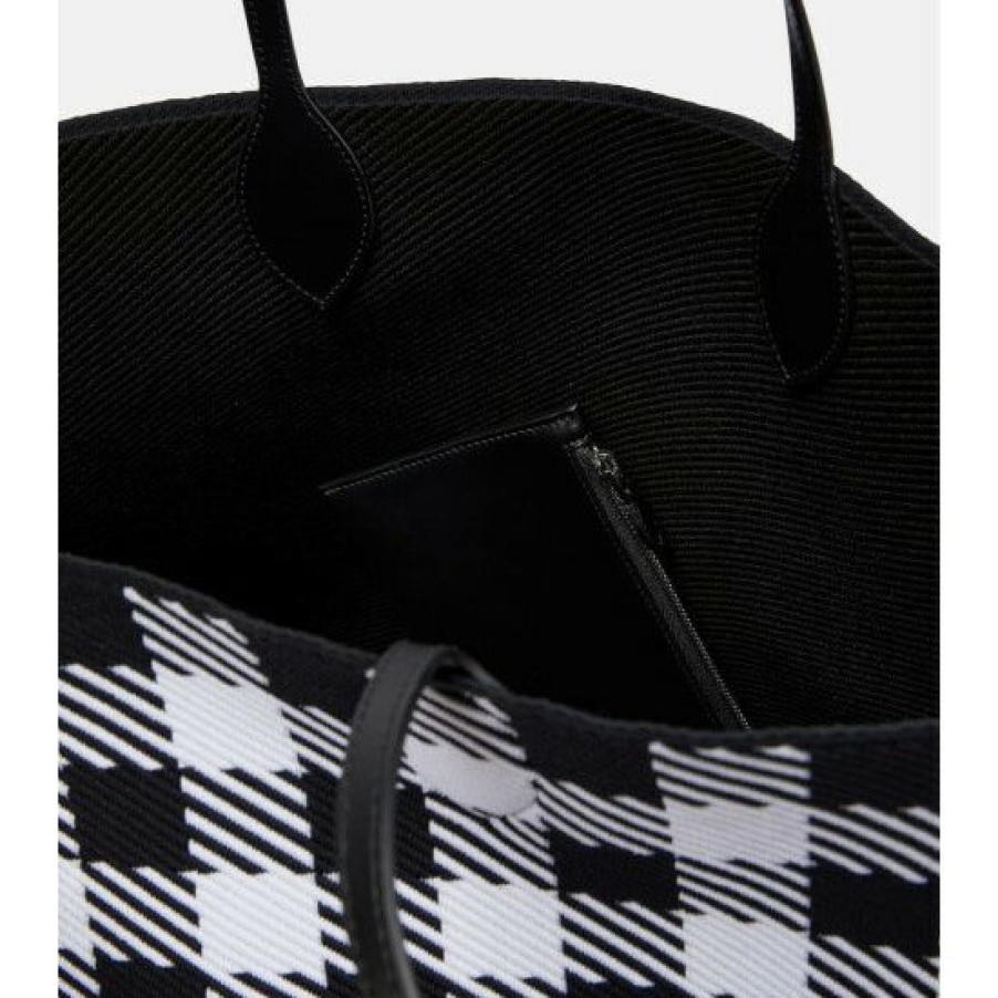 * Alaia Logo Checked Tote