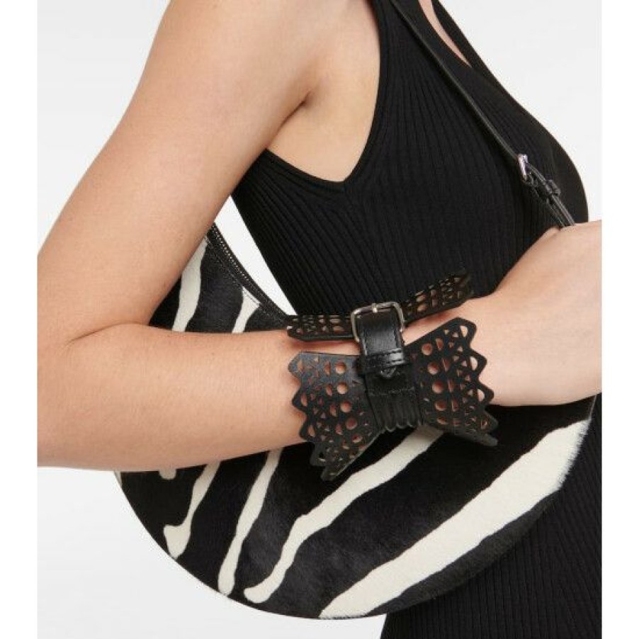 * Alaia Laser-Cut Leather Bracelet