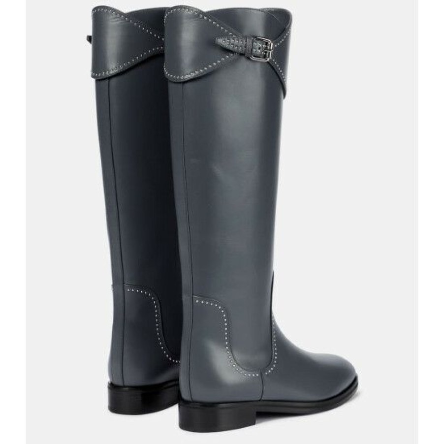 * Alaia Leather Knee-High Boots