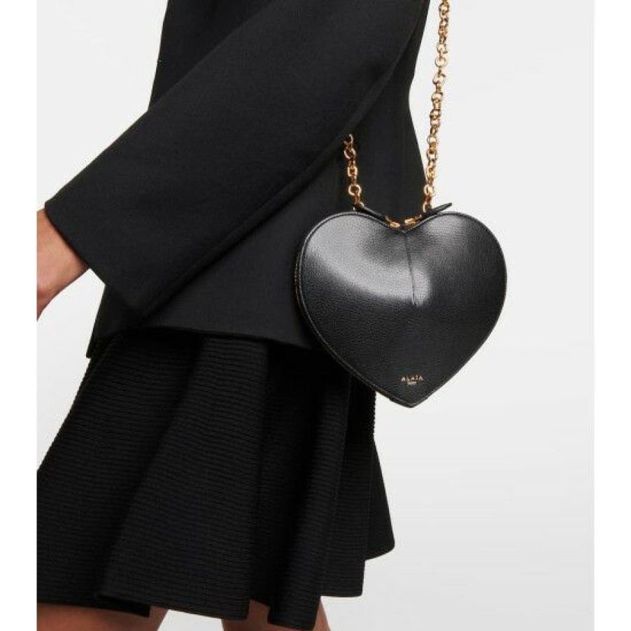 * Alaia Le Coeur Leather Shoulder Bag